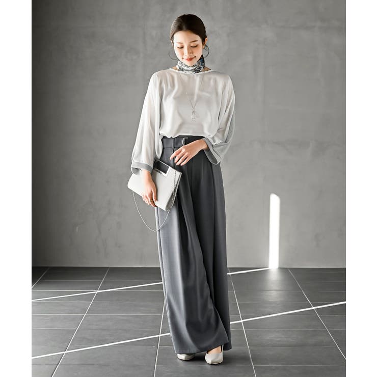 ネックレス付き異素材切替裾タックプルオーバー | rps | 詳細画像10 