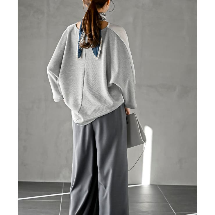 ネックレス付き異素材切替裾タックプルオーバー | rps | 詳細画像12 