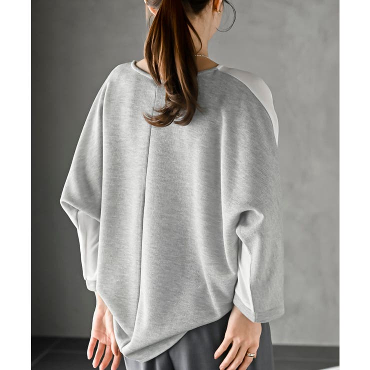 ネックレス付き異素材切替裾タックプルオーバー | rps | 詳細画像16 