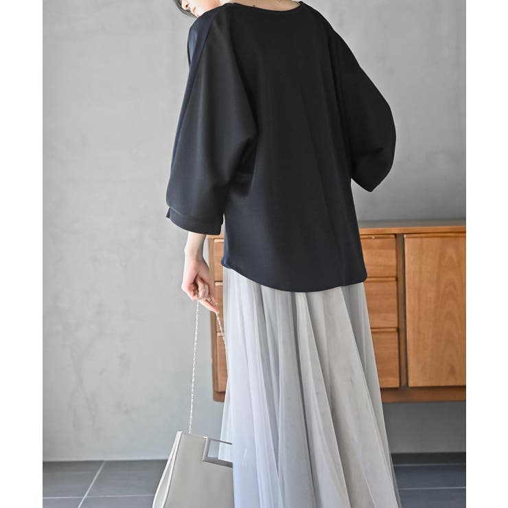 ネックレス付き異素材切替裾タックプルオーバー | rps | 詳細画像20 