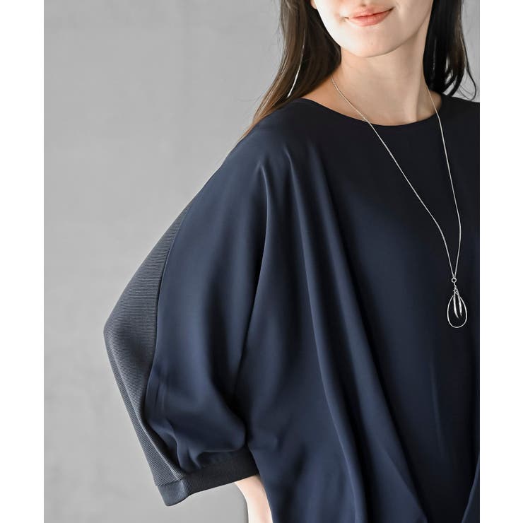 ネックレス付き異素材切替裾タックプルオーバー | rps | 詳細画像22 