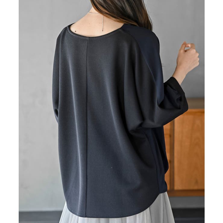 ネックレス付き異素材切替裾タックプルオーバー | rps | 詳細画像24 