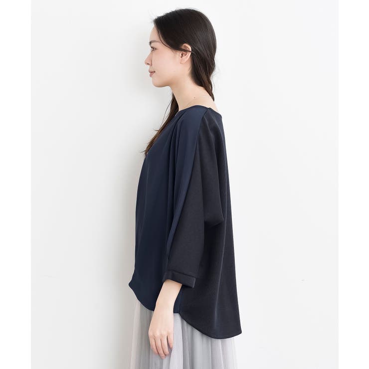 ネックレス付き異素材切替裾タックプルオーバー | rps | 詳細画像27 