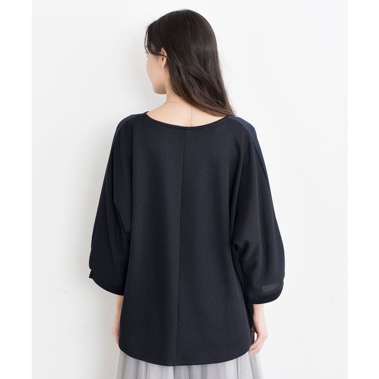 ネックレス付き異素材切替裾タックプルオーバー | rps | 詳細画像28 