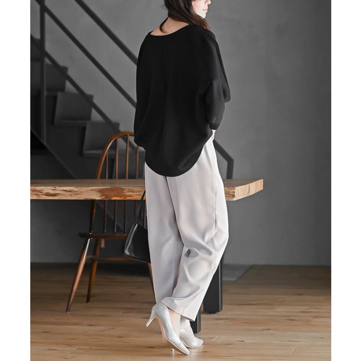 ネックレス付き異素材切替裾タックプルオーバー | rps | 詳細画像5 