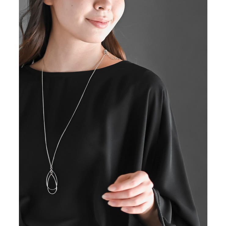 ネックレス付き異素材切替裾タックプルオーバー | rps | 詳細画像6 