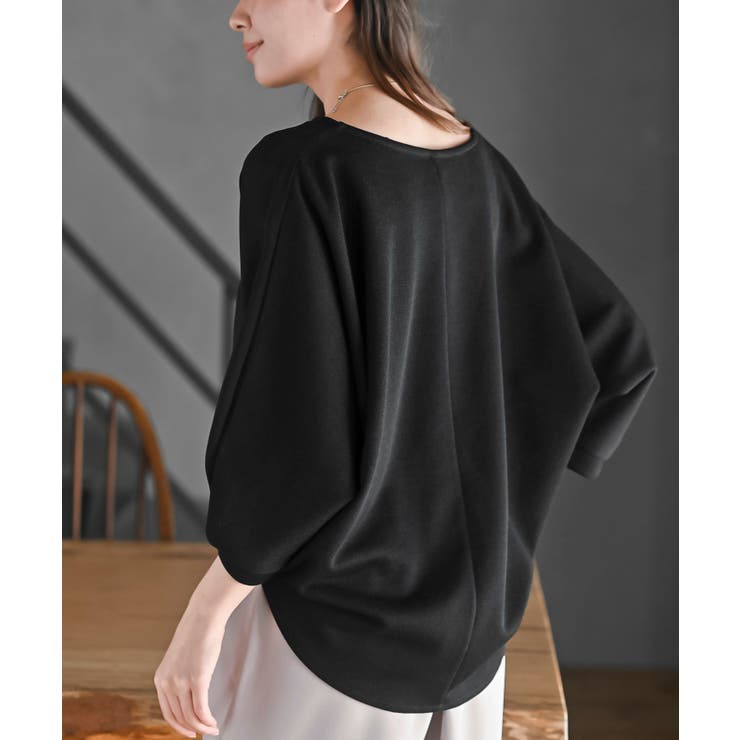 ネックレス付き異素材切替裾タックプルオーバー | rps | 詳細画像8 