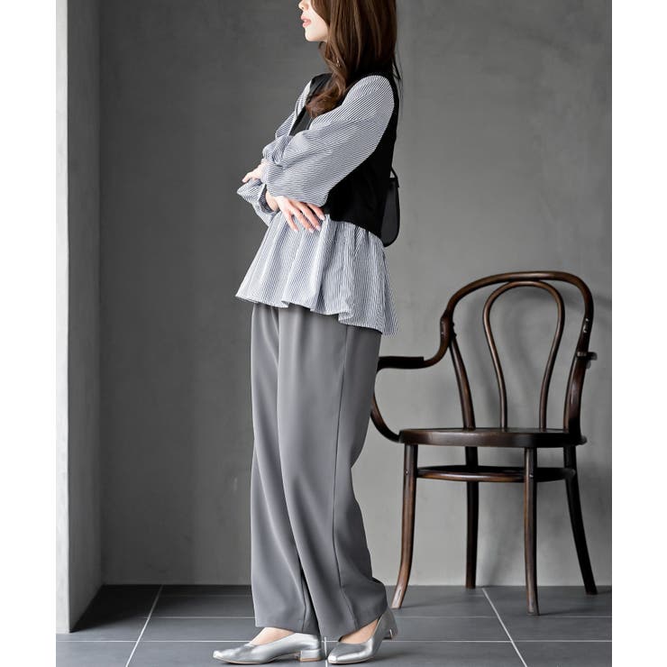 変形タックスリーブ衿付きドッキングブラウス | rps | 詳細画像11 