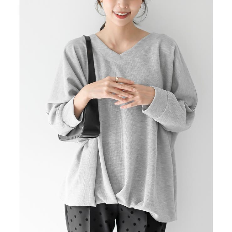 杢グレー | ラメサカリバ裾タックプルオーバー | rps