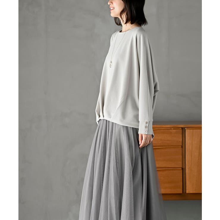 ネックレス付きダブルフェイス裾タックプルオーバー | rps | 詳細画像11 