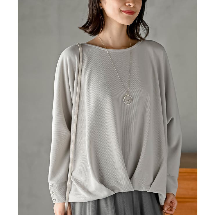 ネックレス付きダブルフェイス裾タックプルオーバー | rps | 詳細画像14 