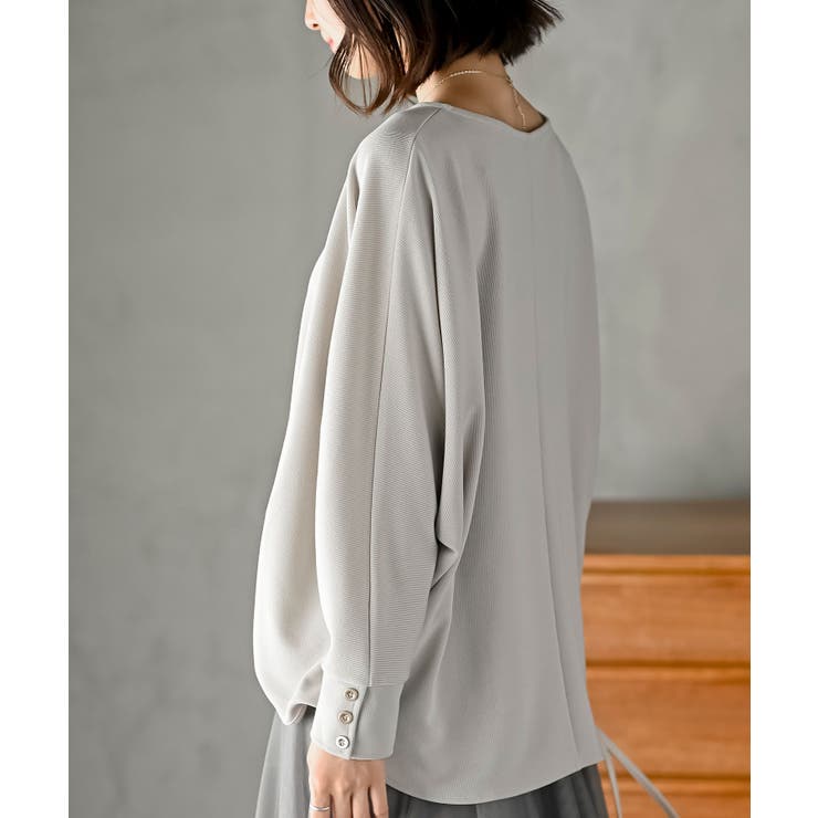 ネックレス付きダブルフェイス裾タックプルオーバー | rps | 詳細画像15 