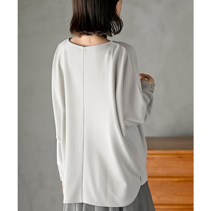 ネックレス付きダブルフェイス裾タックプルオーバー | rps | 詳細画像16 