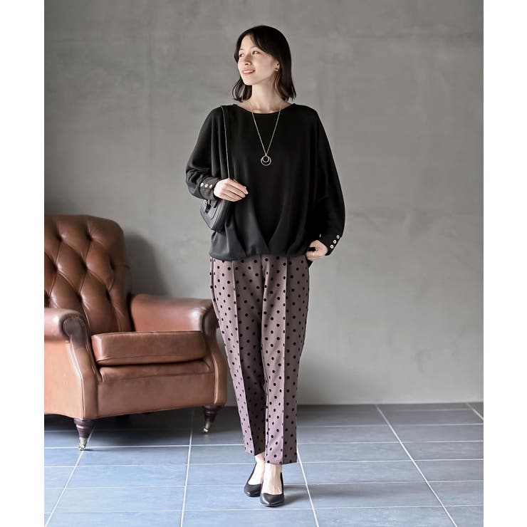 ネックレス付きダブルフェイス裾タックプルオーバー | rps | 詳細画像2 