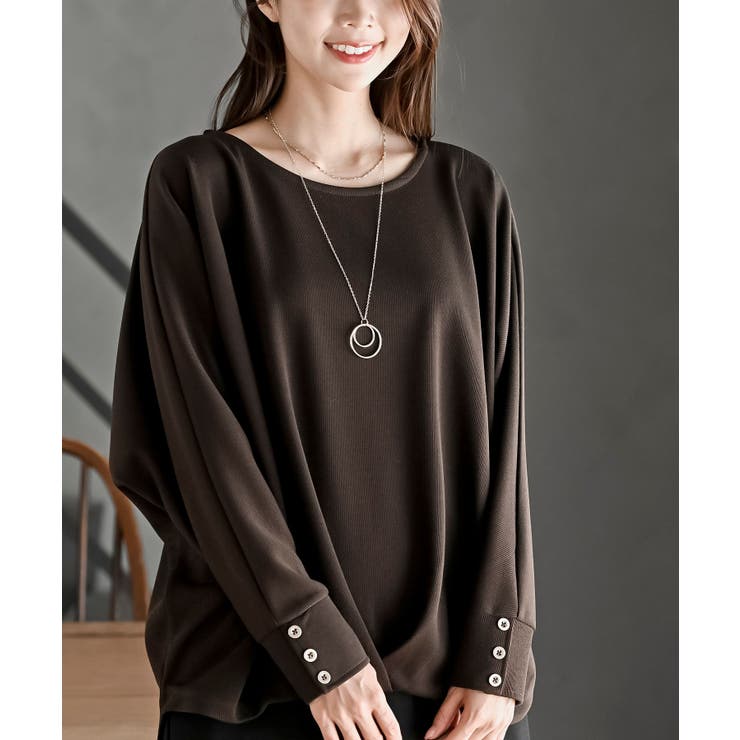 ネックレス付きダブルフェイス裾タックプルオーバー | rps | 詳細画像22 