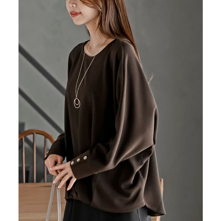 ネックレス付きダブルフェイス裾タックプルオーバー | rps | 詳細画像23 