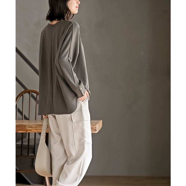 ネックレス付きダブルフェイス裾タックプルオーバー | rps | 詳細画像28 