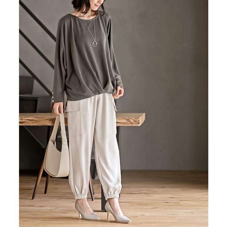 ネックレス付きダブルフェイス裾タックプルオーバー | rps | 詳細画像29 