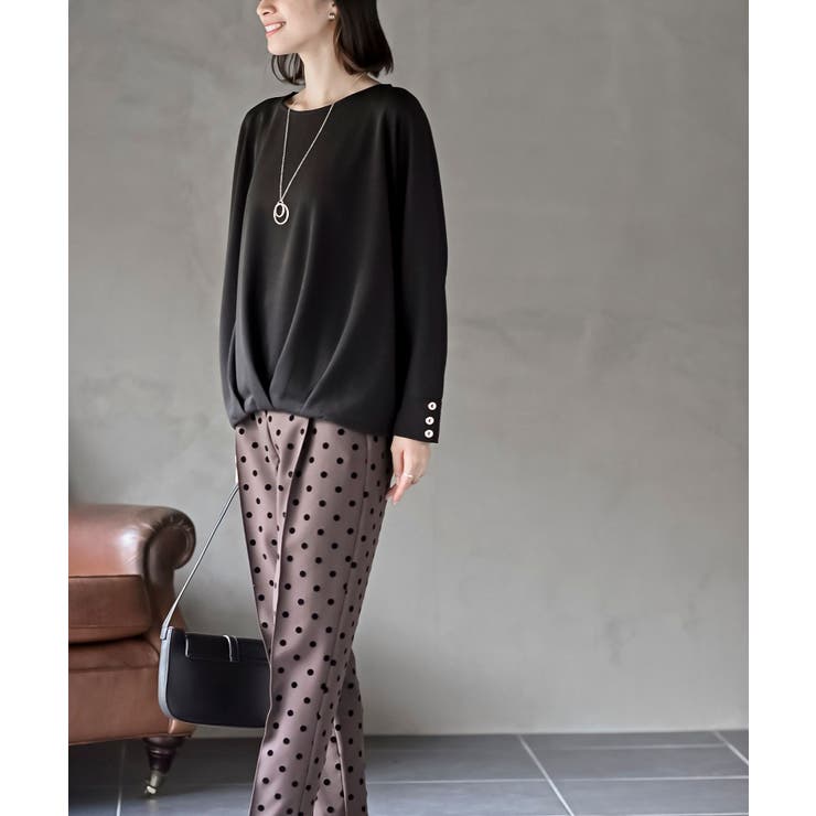 ネックレス付きダブルフェイス裾タックプルオーバー | rps | 詳細画像3 