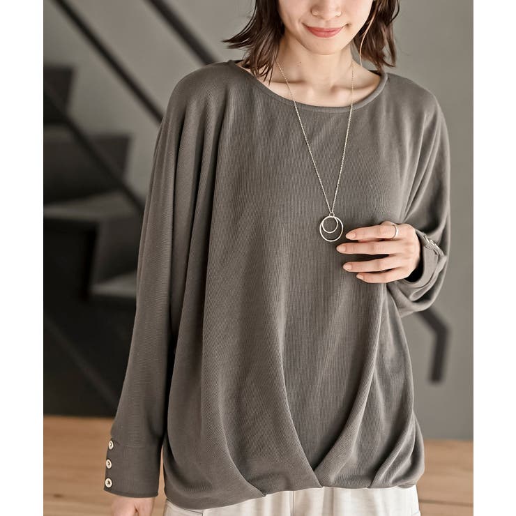 ネックレス付きダブルフェイス裾タックプルオーバー | rps | 詳細画像30 