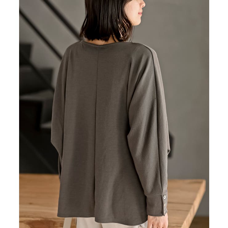 ネックレス付きダブルフェイス裾タックプルオーバー | rps | 詳細画像32 