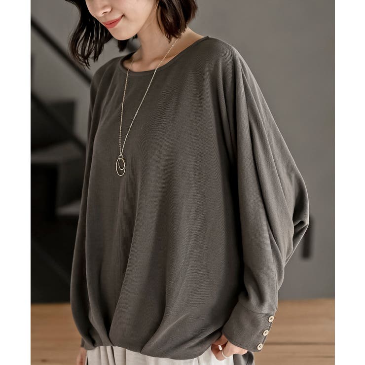 ネックレス付きダブルフェイス裾タックプルオーバー | rps | 詳細画像33 