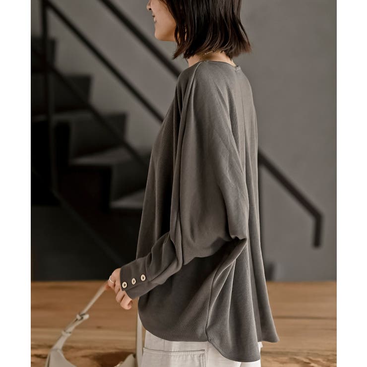 ネックレス付きダブルフェイス裾タックプルオーバー | rps | 詳細画像38 