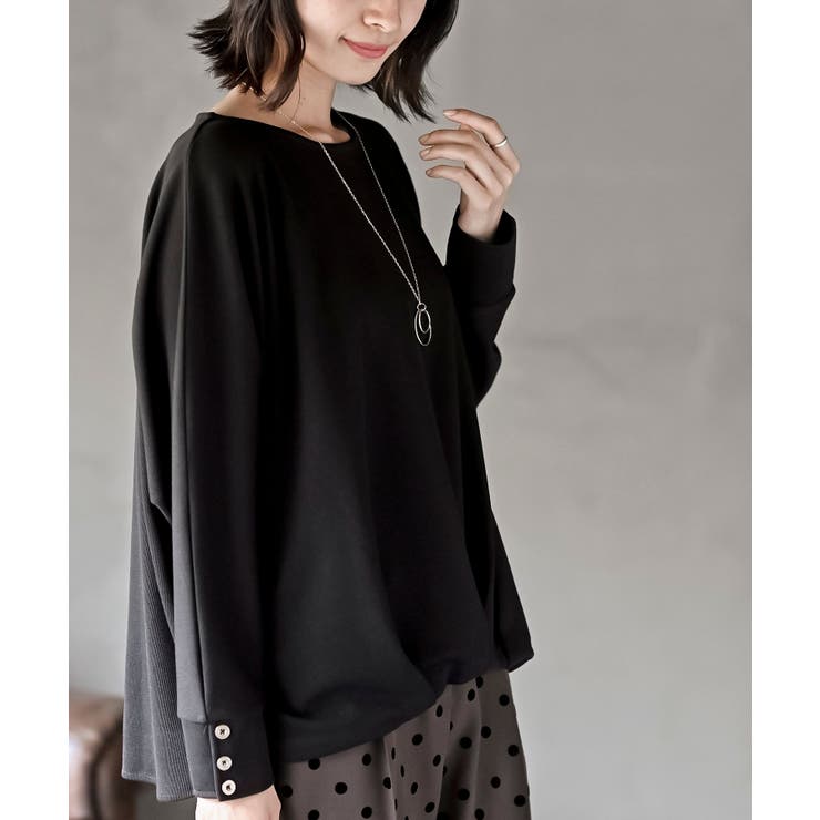 ネックレス付きダブルフェイス裾タックプルオーバー | rps | 詳細画像7 