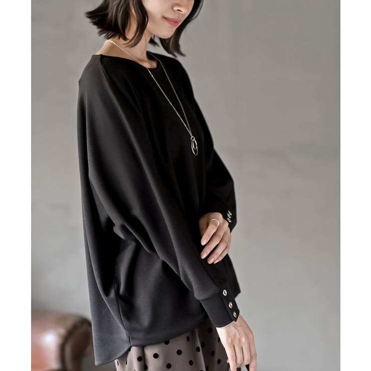 ネックレス付きダブルフェイス裾タックプルオーバー | rps | 詳細画像9 