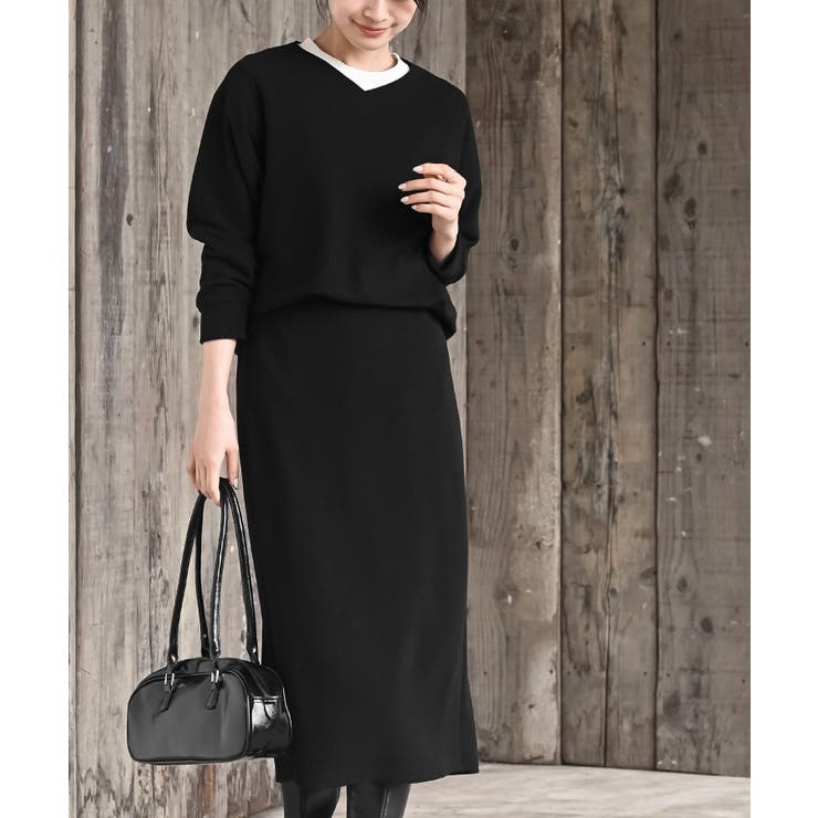 ブラック | ドルマンプルオーバー×スカートセットアップ | rps