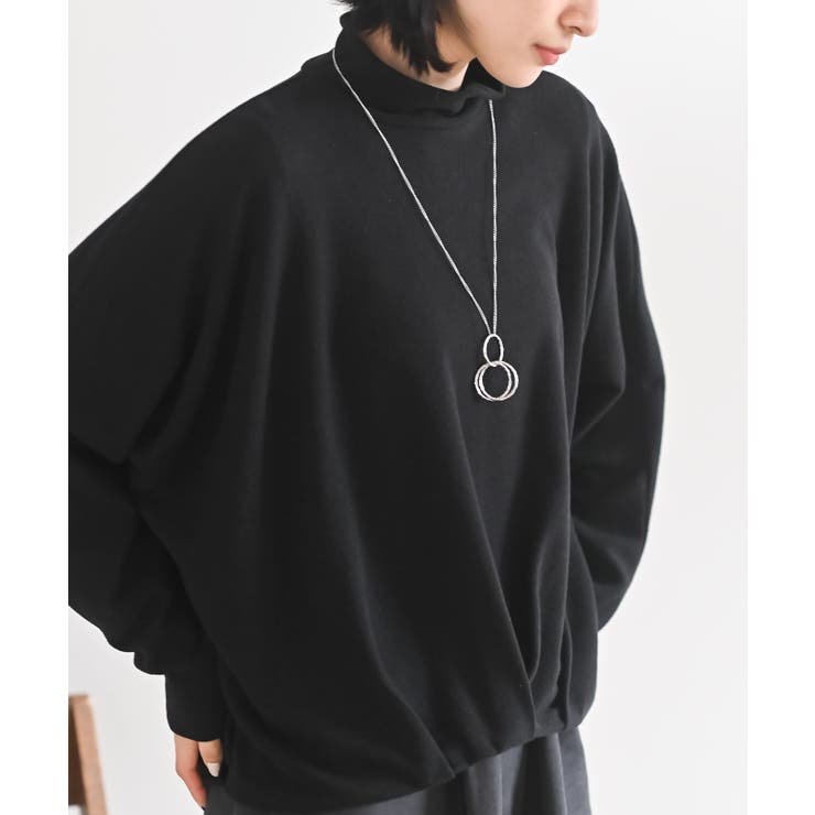 ネックレス付裾タックプチハイネックプルオーバー | rps | 詳細画像13 