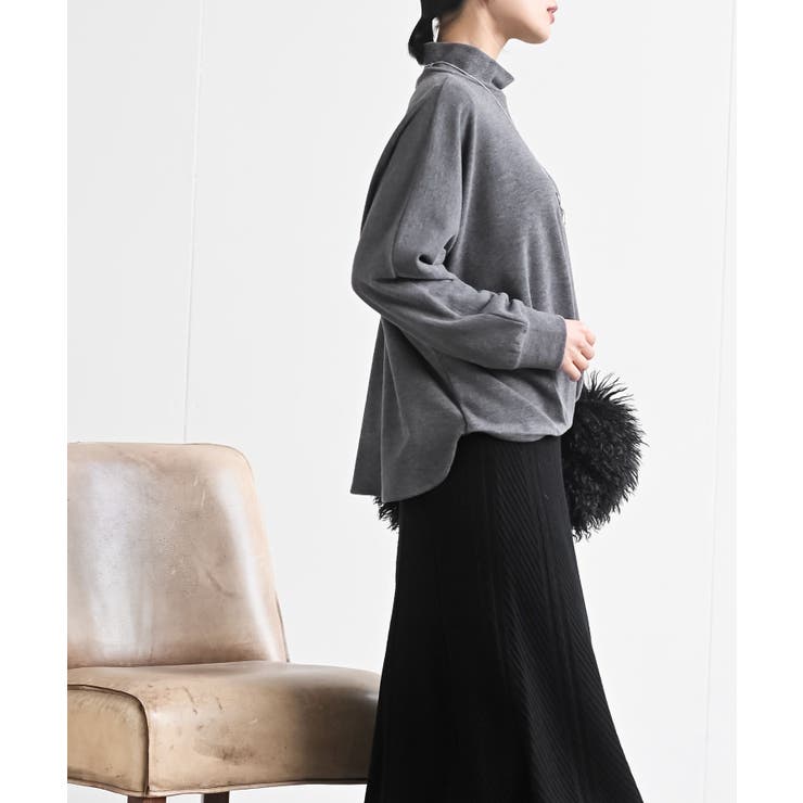 ネックレス付裾タックプチハイネックプルオーバー | rps | 詳細画像2 