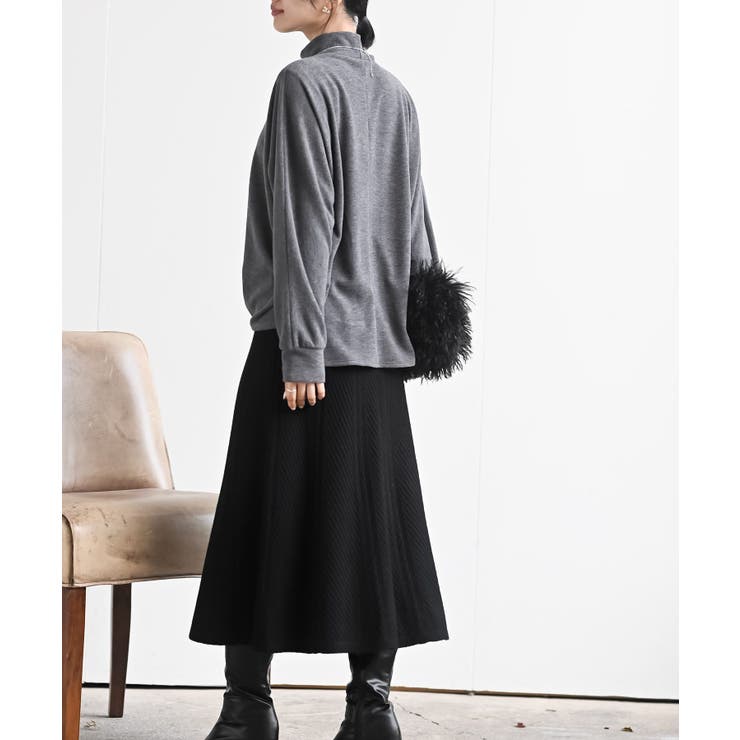 ネックレス付裾タックプチハイネックプルオーバー | rps | 詳細画像3 