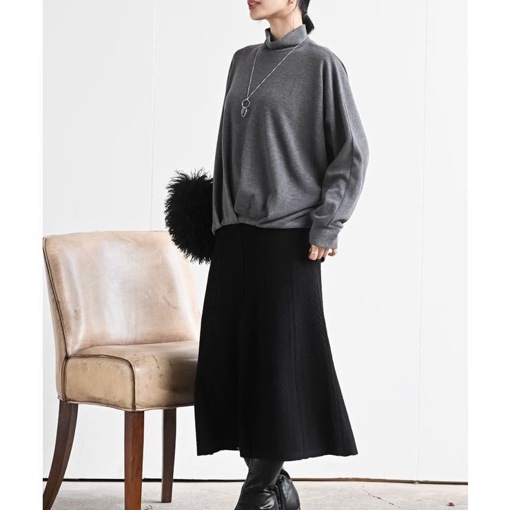 ネックレス付裾タックプチハイネックプルオーバー | rps | 詳細画像4 