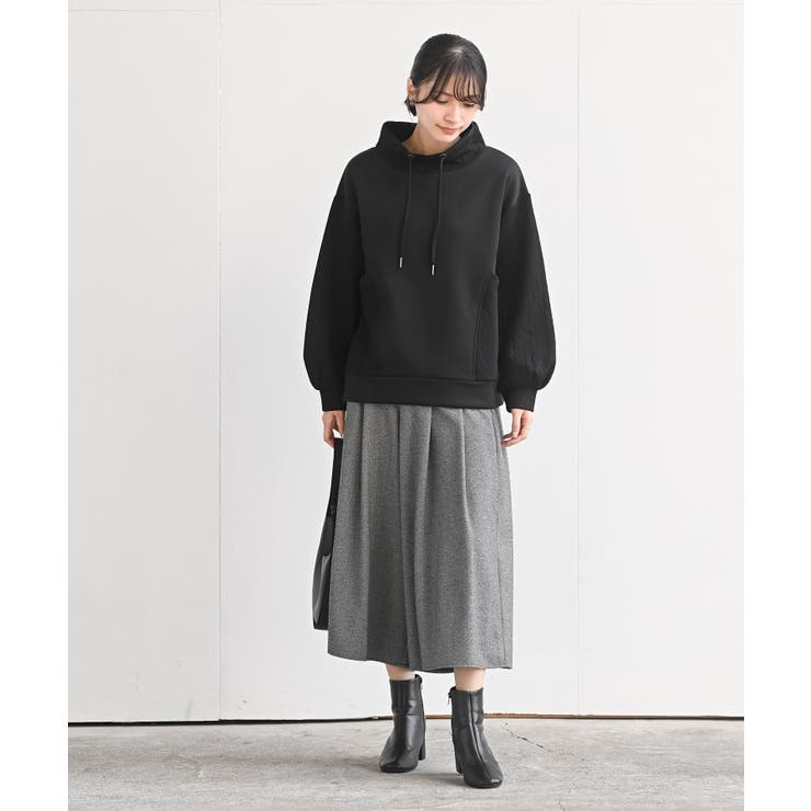 ふくれジャガード×無地切り替えプチハイネックプルオーバー | rps | 詳細画像10 