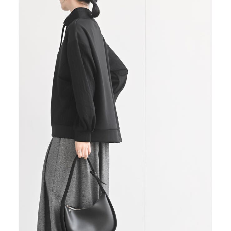 ふくれジャガード×無地切り替えプチハイネックプルオーバー | rps | 詳細画像11 