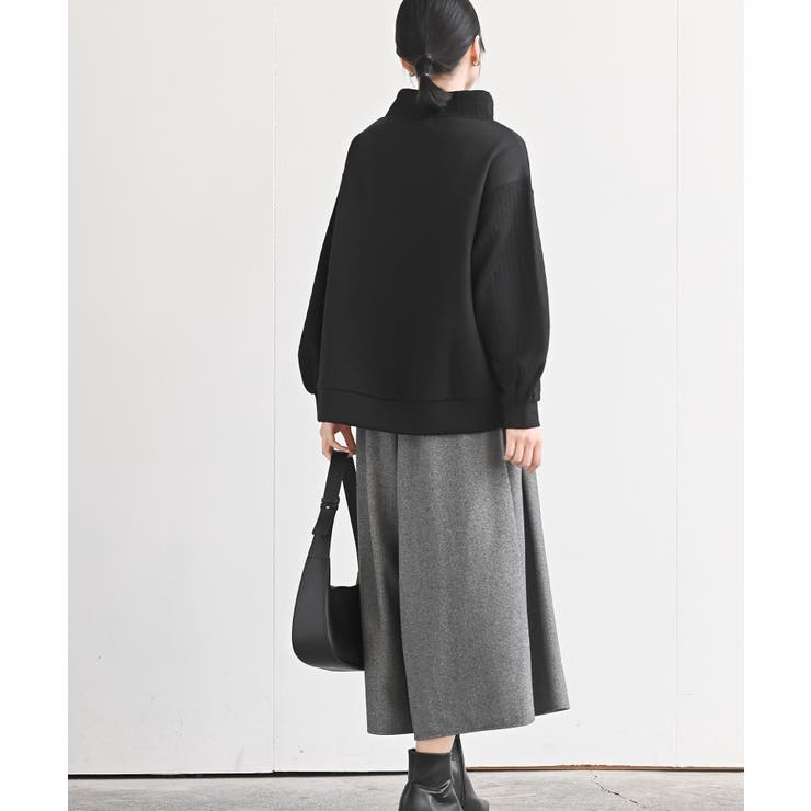 ふくれジャガード×無地切り替えプチハイネックプルオーバー | rps | 詳細画像12 