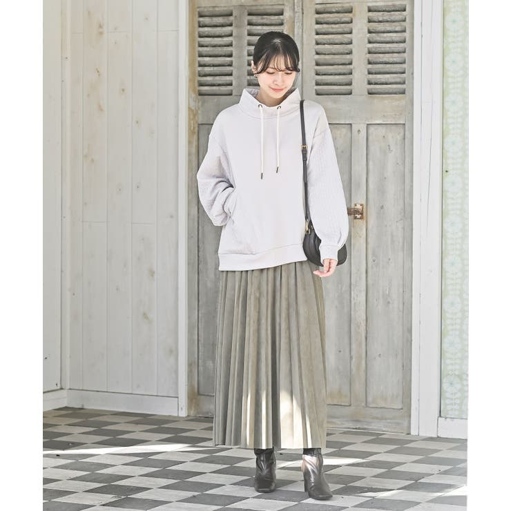 ふくれジャガード×無地切り替えプチハイネックプルオーバー | rps | 詳細画像18 