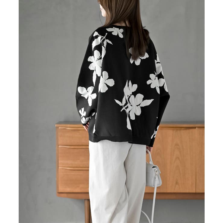 花柄ジャガードスポンジニットワイドプルオーバー | rps | 詳細画像20 