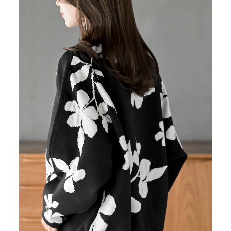 花柄ジャガードスポンジニットワイドプルオーバー | rps | 詳細画像23 