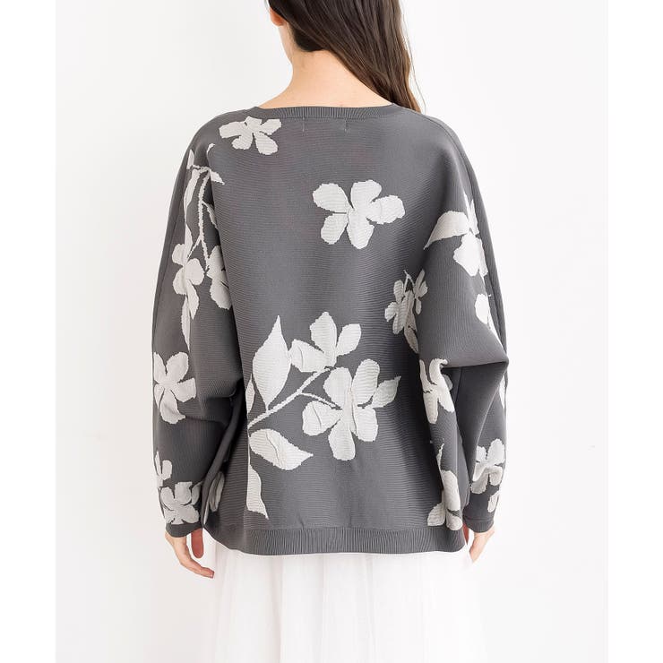 花柄ジャガードスポンジニットワイドプルオーバー | rps | 詳細画像27 