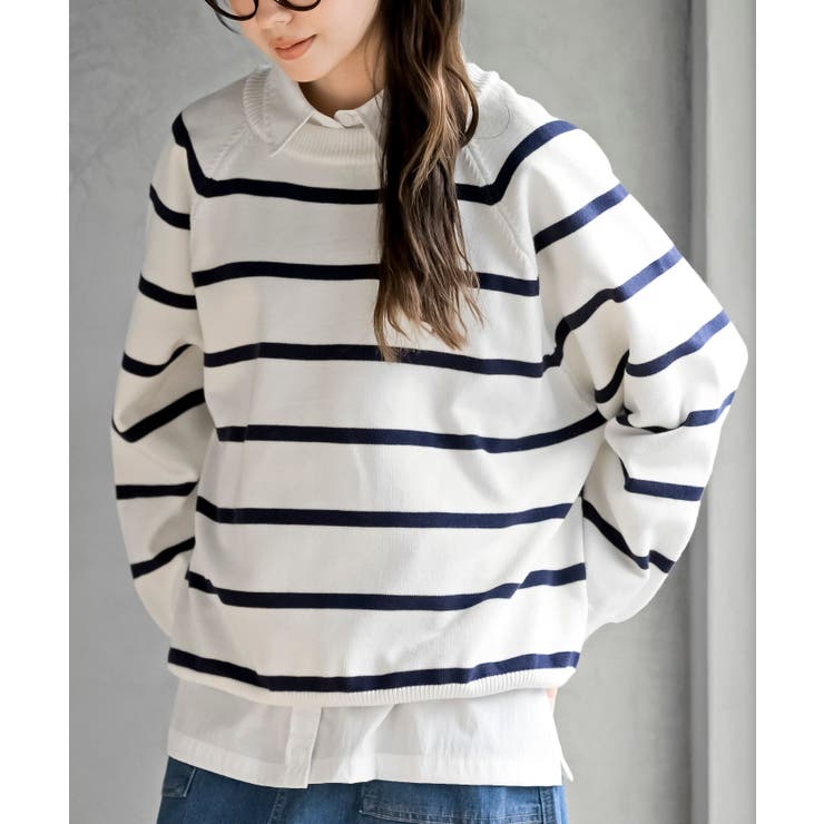 ラインボーダースポンジニットプルオーバー | rps | 詳細画像1 