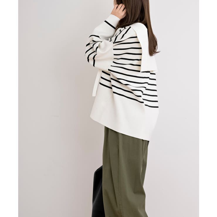 セーラーカラーボーダーニットプルオーバー | rps | 詳細画像11 