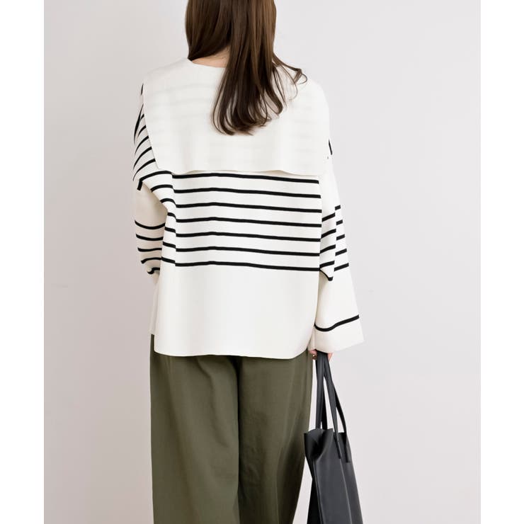 セーラーカラーボーダーニットプルオーバー | rps | 詳細画像12 