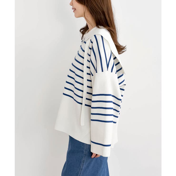 セーラーカラーボーダーニットプルオーバー | rps | 詳細画像26 