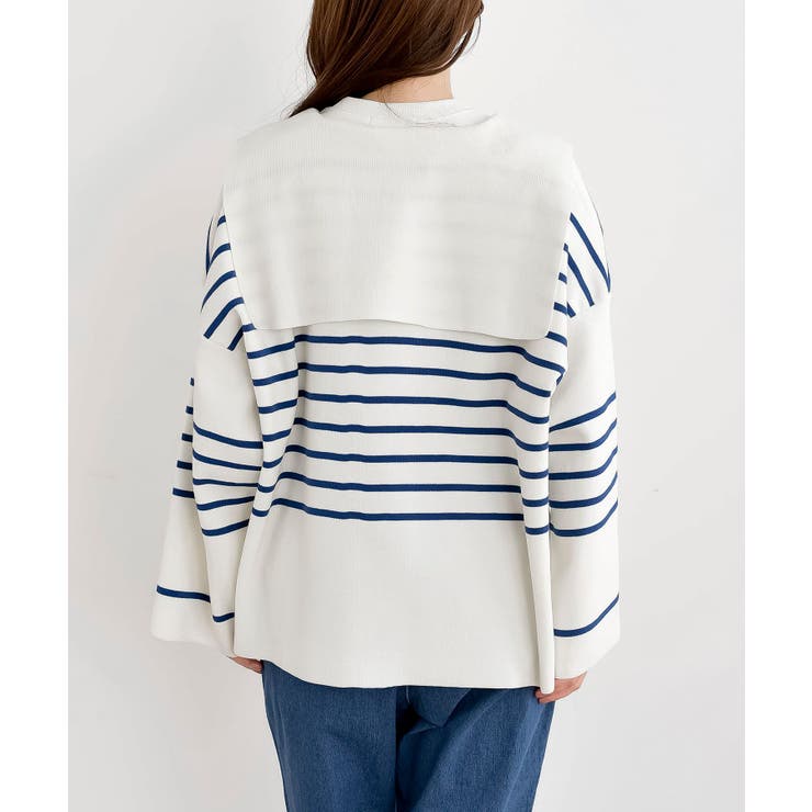 セーラーカラーボーダーニットプルオーバー | rps | 詳細画像27 