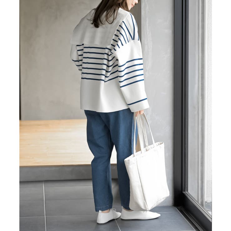 セーラーカラーボーダーニットプルオーバー | rps | 詳細画像5 