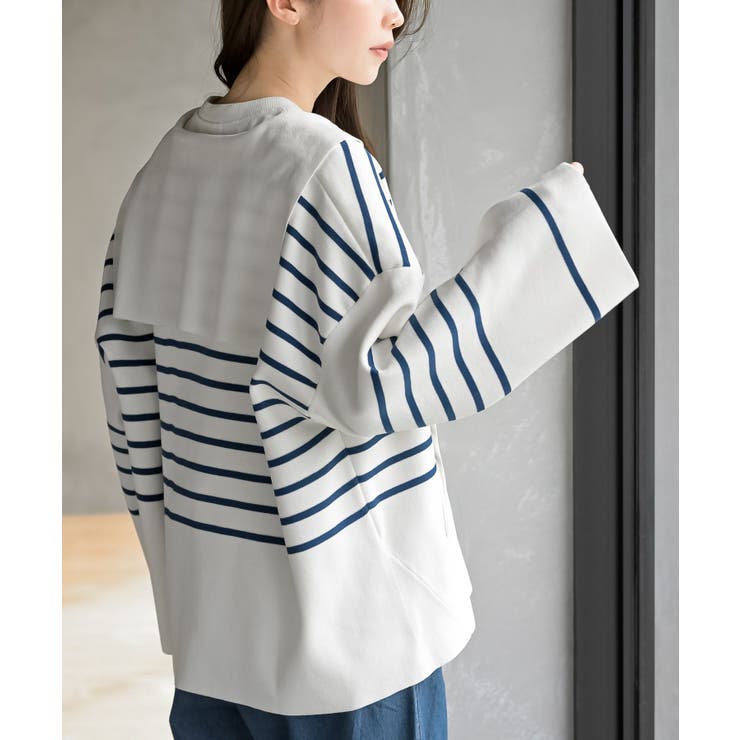 セーラーカラーボーダーニットプルオーバー | rps | 詳細画像9 