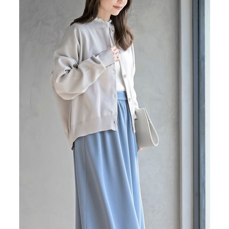 ゴールドボタンクルーネックスポンジニットカーディガン | rps | 詳細画像11 