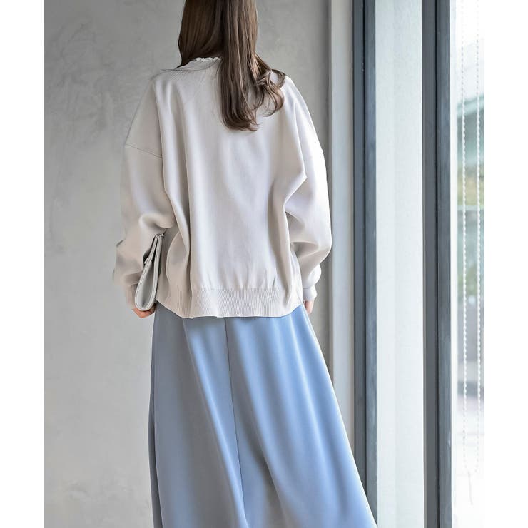 ゴールドボタンクルーネックスポンジニットカーディガン | rps | 詳細画像12 